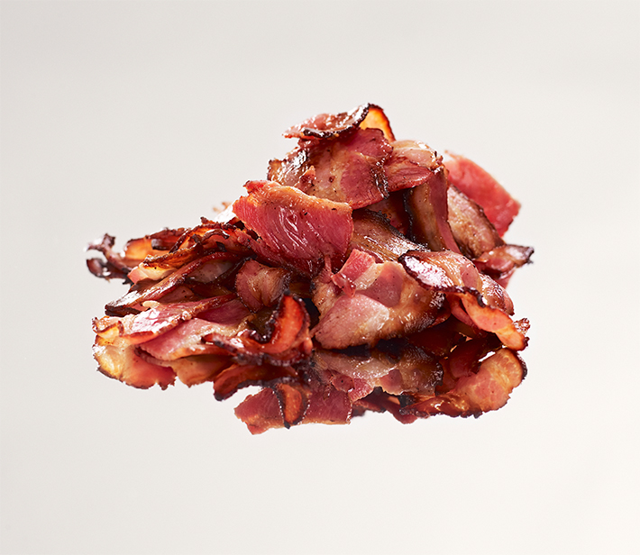 Bacon Hickoryrökt Stekt Skivat Sverige