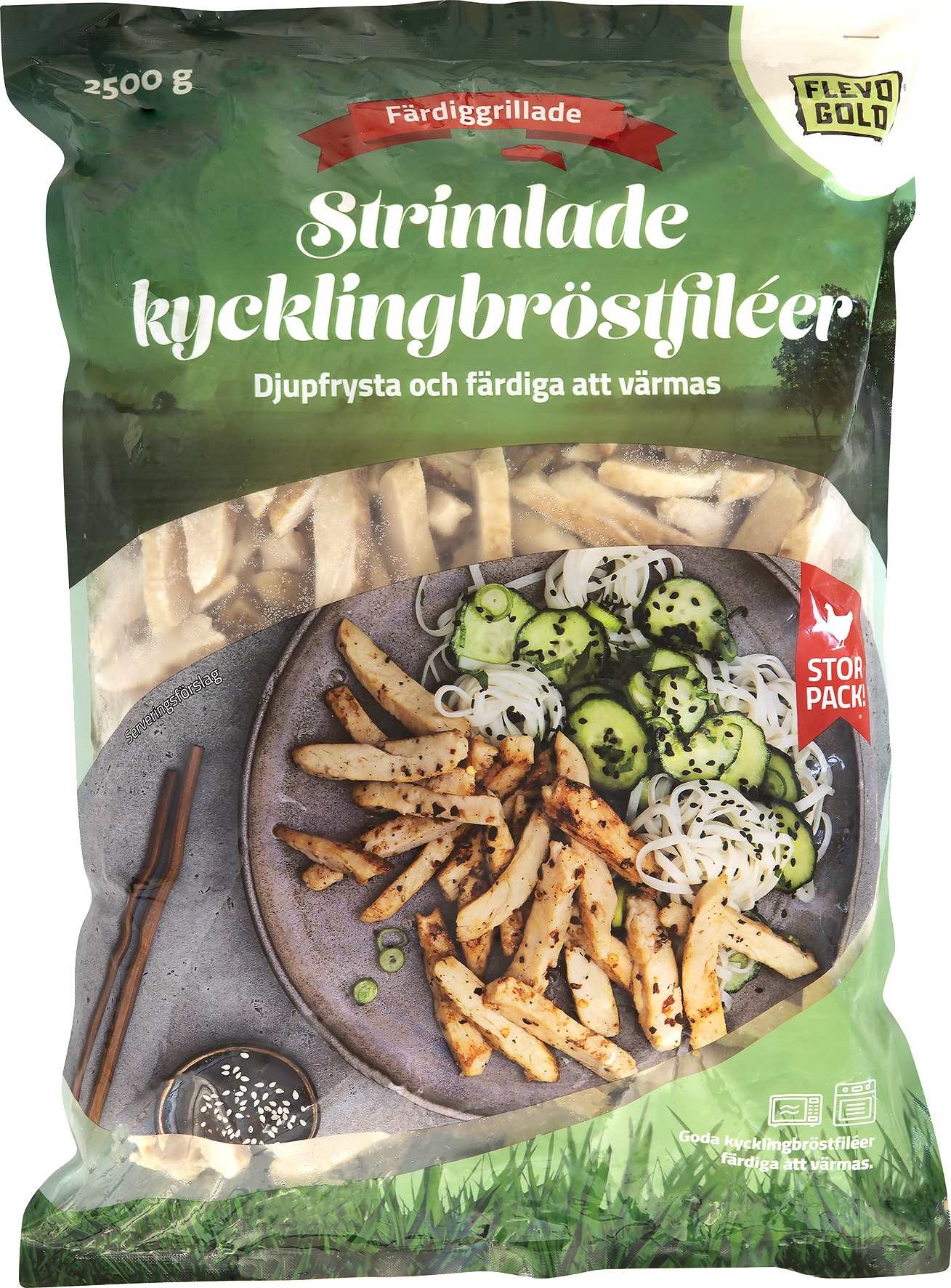 Kycklingfilé Grillad Strimlad 10-12mm